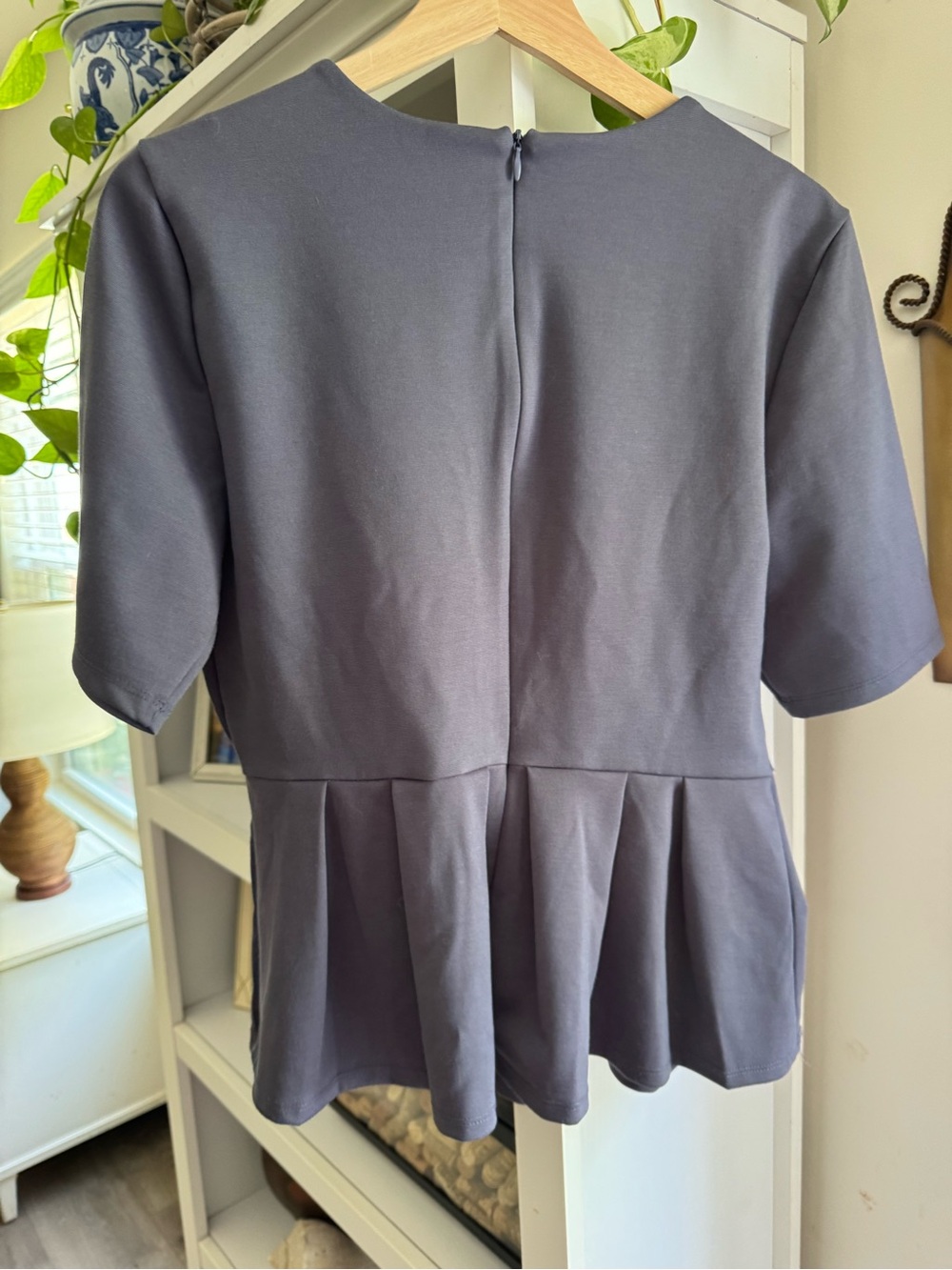 Simply Vera Vera Wang Slate Peplum Dress Top - Picture 2 of 3